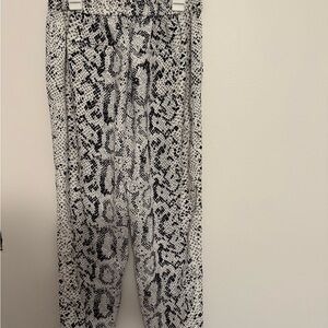 J. Crew Black & White Snake-Print Jamie Pants